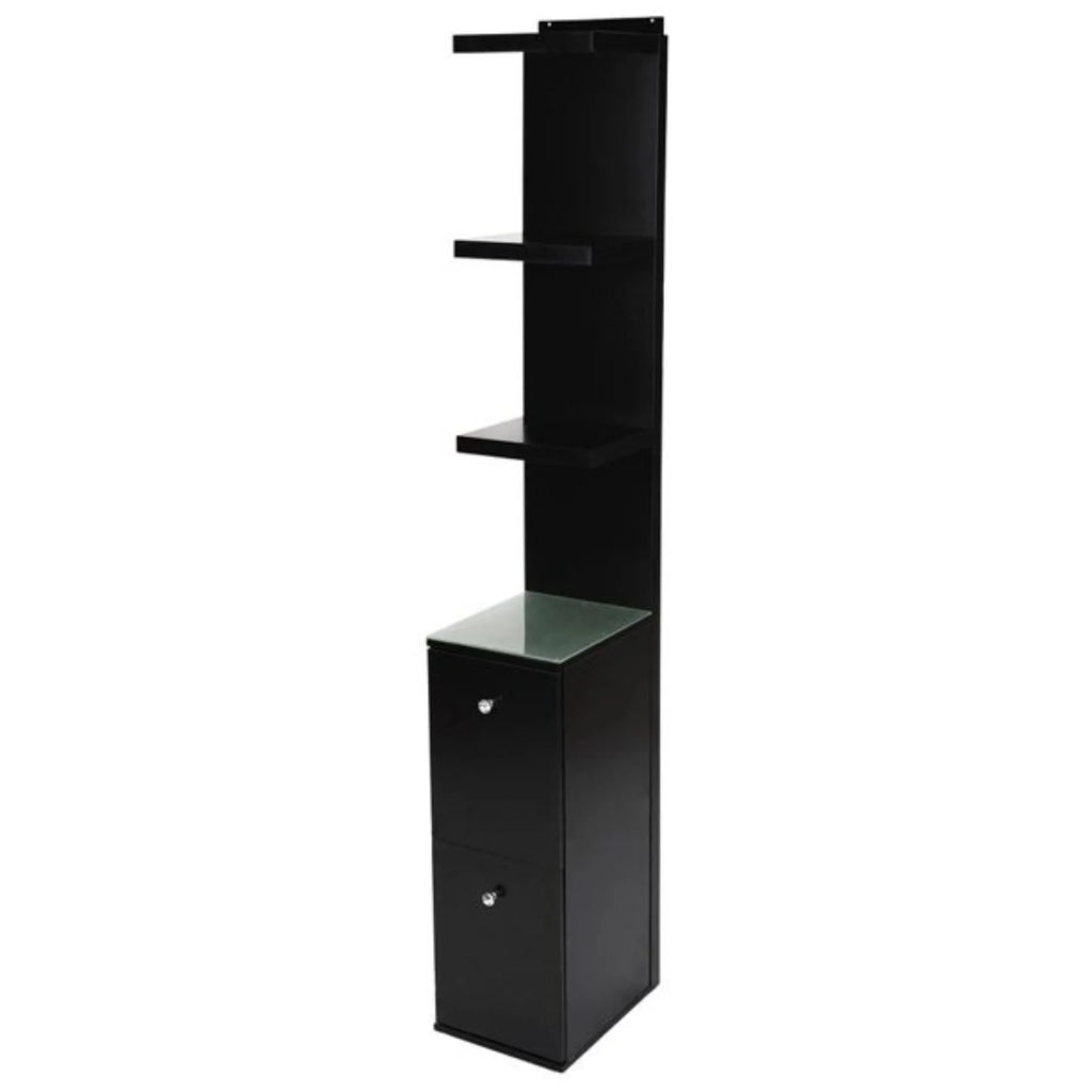 Impressions Vanity Slaystation Natalie Display Shelves with Rack and Storage Cabinet (Light Pink)