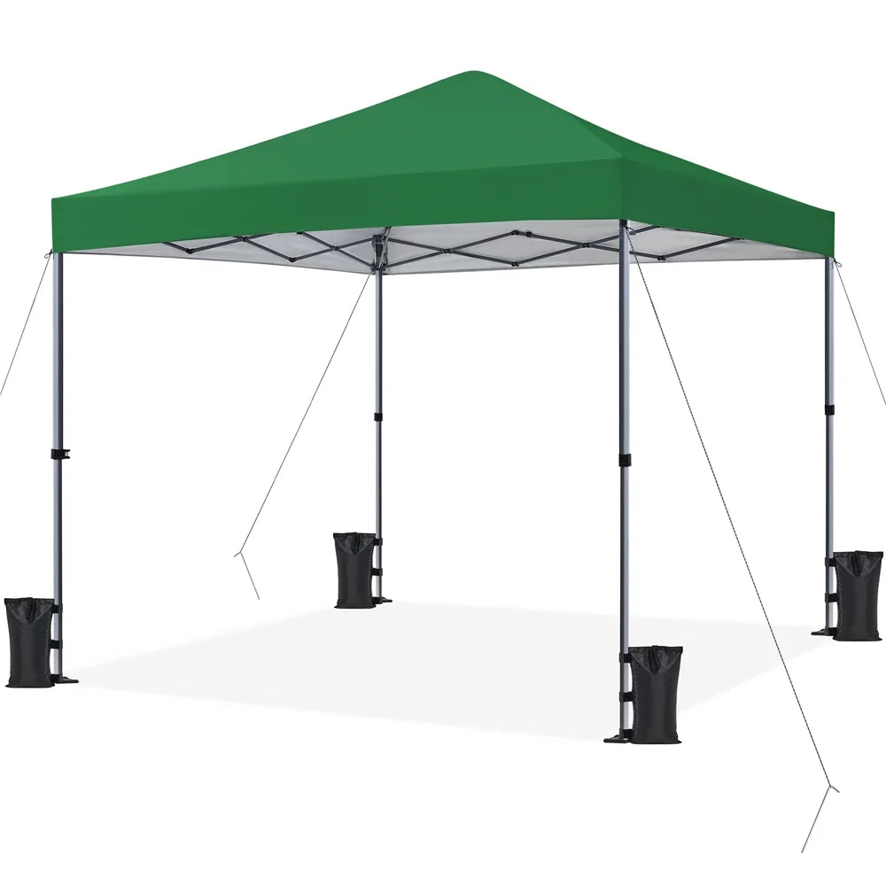 Topeakmart 12x12ft Commercial Pop-up Canopy Tent with Adjustable Height for Outdoor, White