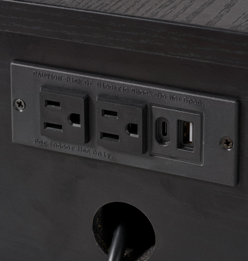 Better Homes & Gardens Juliet Nightstand with USB, Rich Black Finish