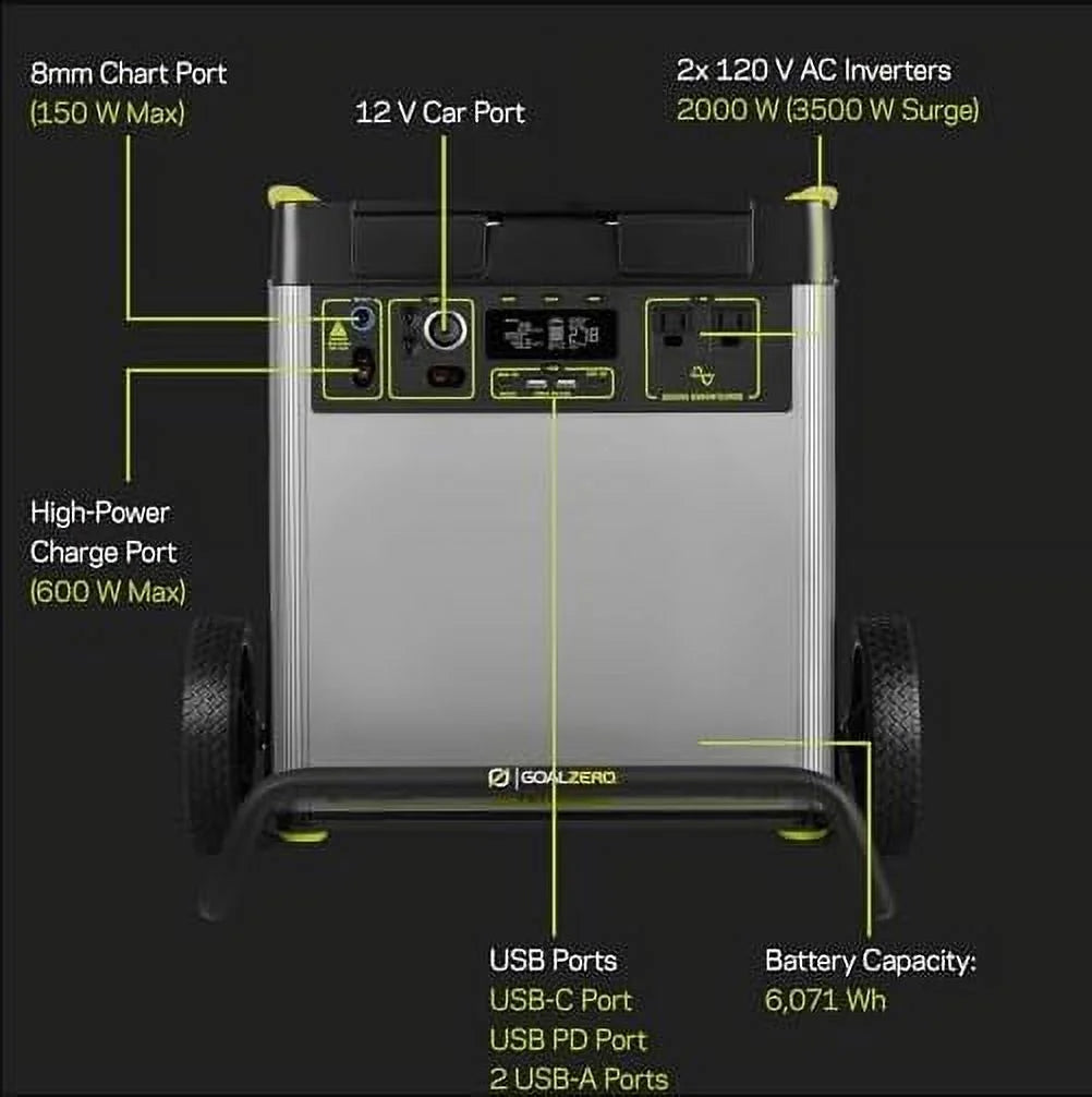 Goal Zero Yeti 6000X Portable Power Station 6071Wh Battery Generator for Home Backup, Camping