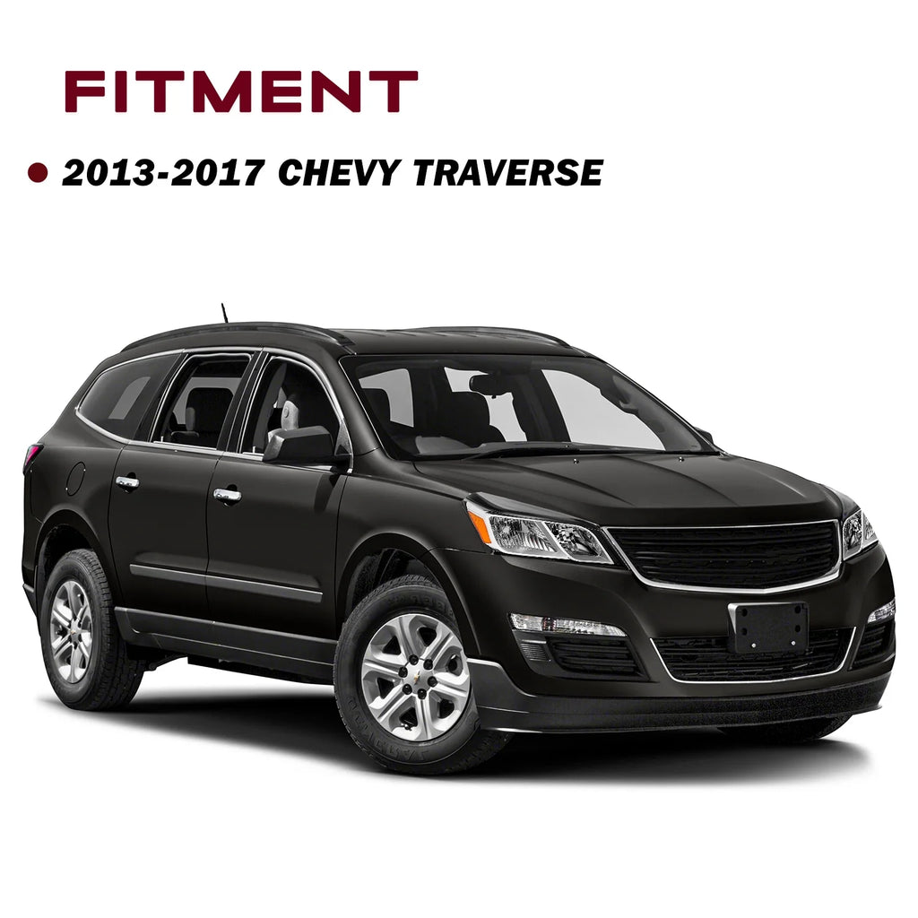 Headlights For 2013-2017 Chevy Traverse Chrome Factory Style Headlamps LH+RH Set