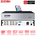 ZOSI H.265+ 8CH 5MP Lite CCTV 4-in-1 DVR for CCTV Security Security Camera System with 2TB HDD Home Outdoor