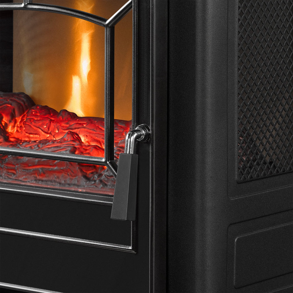 ClassicFlame 17.5"W Infrared Quartz Electric Stove Heater, Insignia Blue