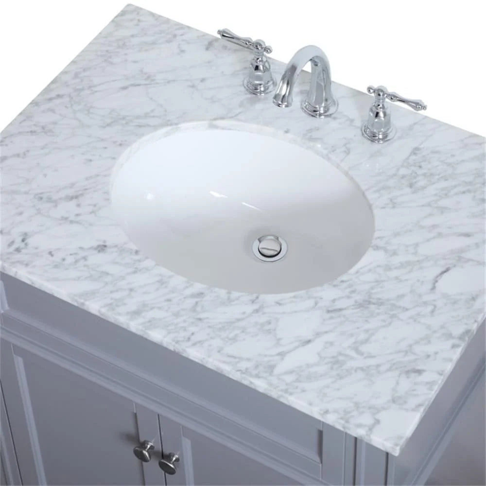 Elegant Kitchen and Bath 30 inch Single bathroom vanity in Grey