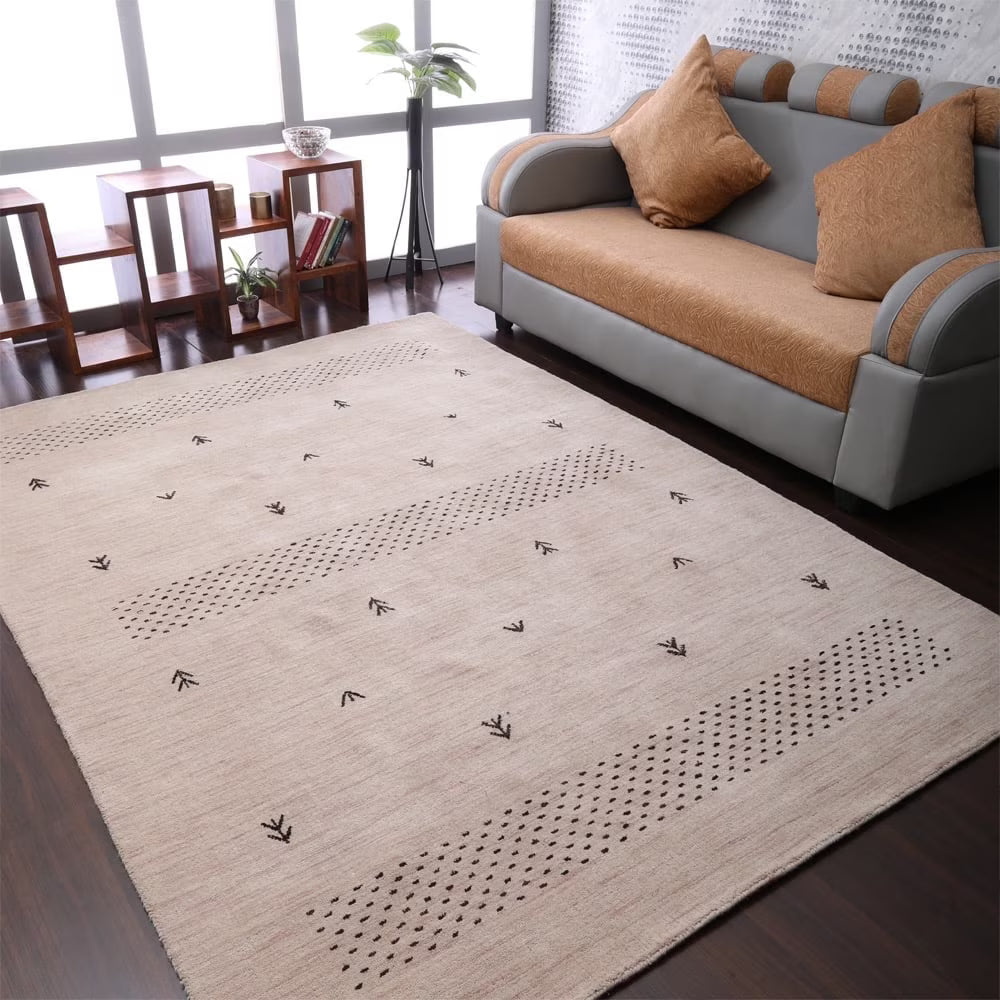 Rugsotic Carpets Handmade Rugs Hand Knotted Loom Rectangle 3'x5' Orange Wool for Indoor Use