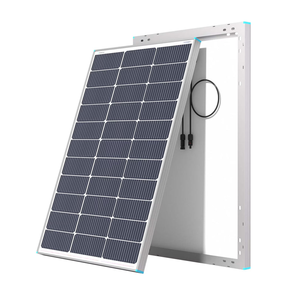 Renogy 100 Watt 12 Volt Solar Panel, High Efficiency Monocrystalline PV Module, Power Charger for RV Marine Rooftop Farm Battery, Single 100W