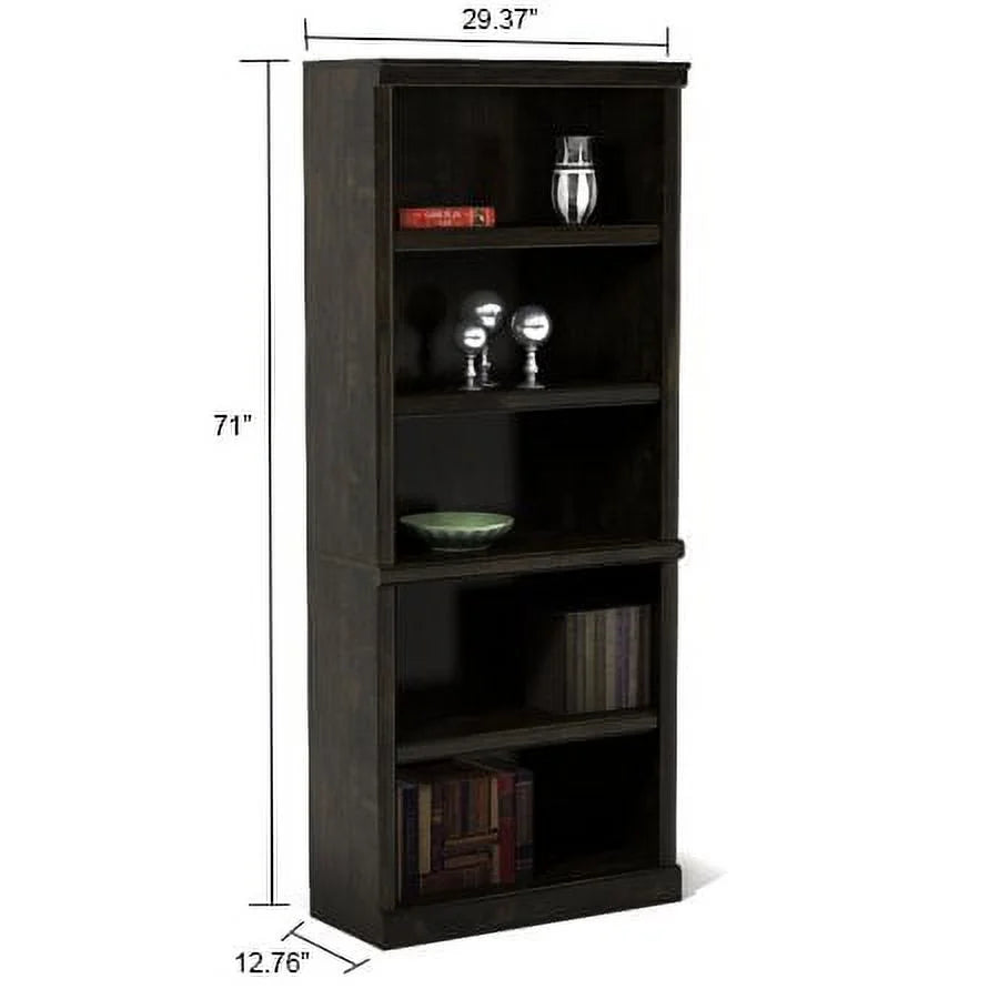 Better Homes & Gardens 71" Ashwood Road 5 Shelf Bookcase, Black Finish