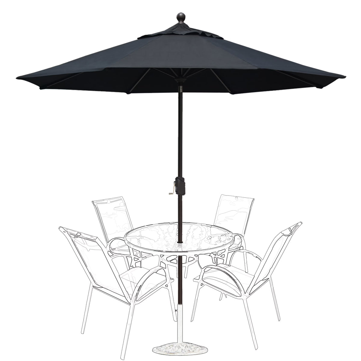 EliteShade 9Ft Market Umbrella Patio Outdoor Table Umbrella��Teal��