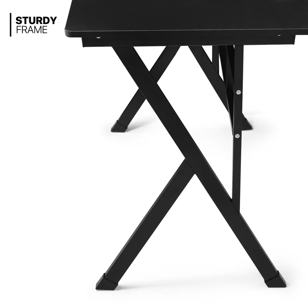 MoNiBloom Portable Standing Laptop Table with Host Rack and Ergonomic Gaming Chair with Footrest Recliner for Home Office