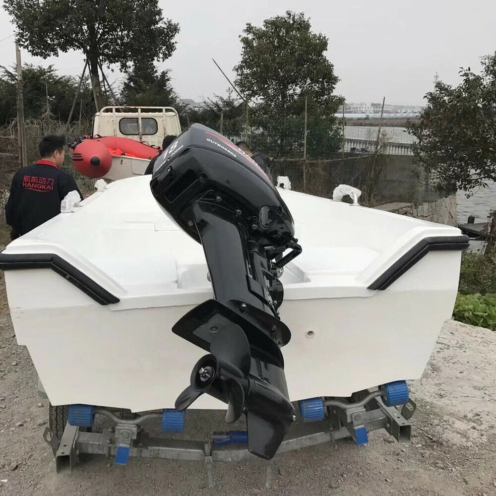 Oukaning 2Stroke 18HP Outboard Motor Fishing Boat Engine Motor Water Cooling CDI Ignition