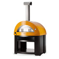 Alfa Allegro Outdoor Steel Italian Wood Fired Pizza Oven with Base, Yellow