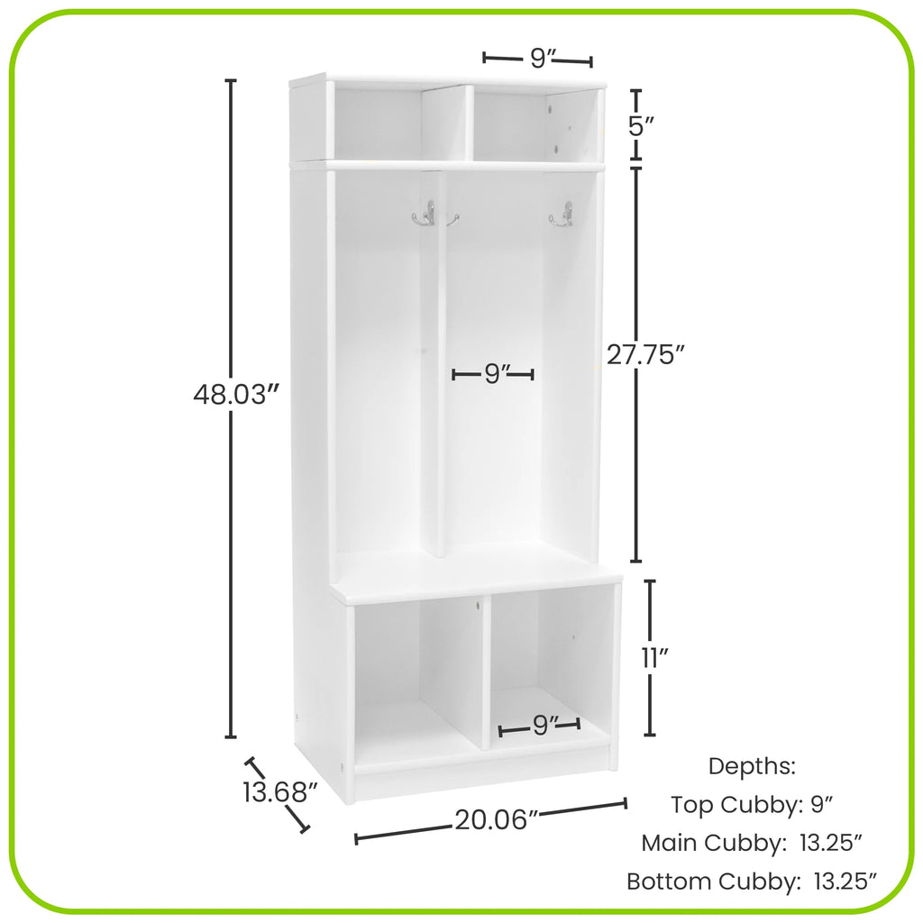 Little Partners Locker Cabinet Cubby Organizer, Learn 'N Store Wooden Classroom Cubbies Compartment Lockers for Storage of Toddlers and Kids Coats, Equipment, Backpacks - Espresso
