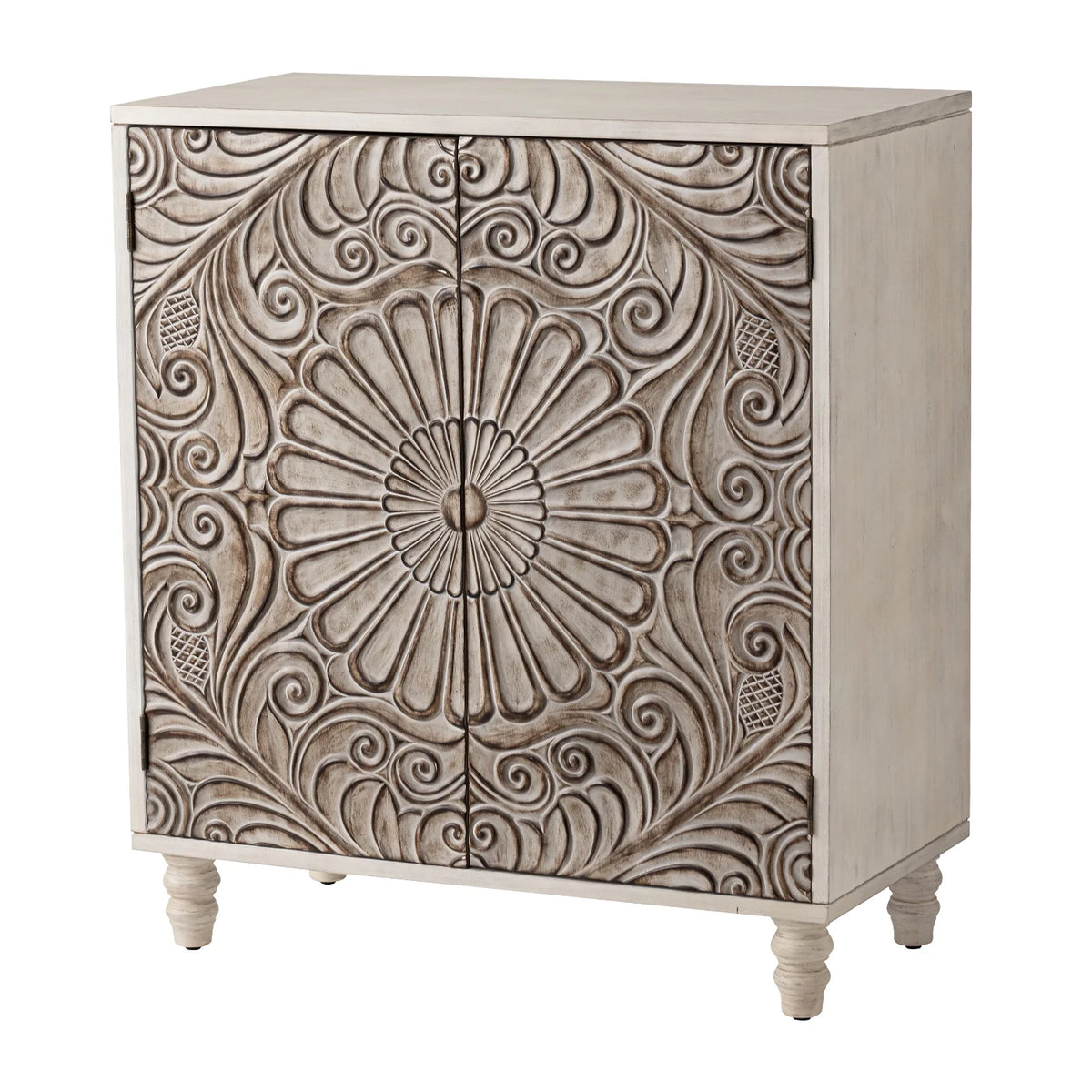 COSIEST Vintage Sideboard Cabinet, Farmhouse Buffet with Adjustable Shelf for Kitchen, Dining Room, Living Room
