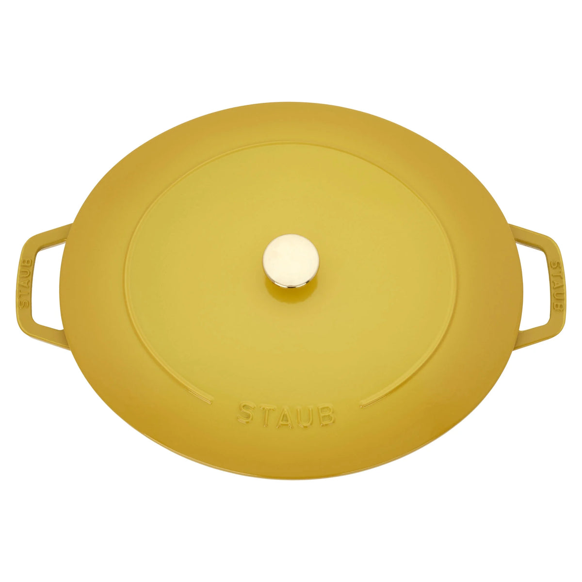 Staub Cast Iron 6.25-qt Shallow Oval Dutch Oven - Citron