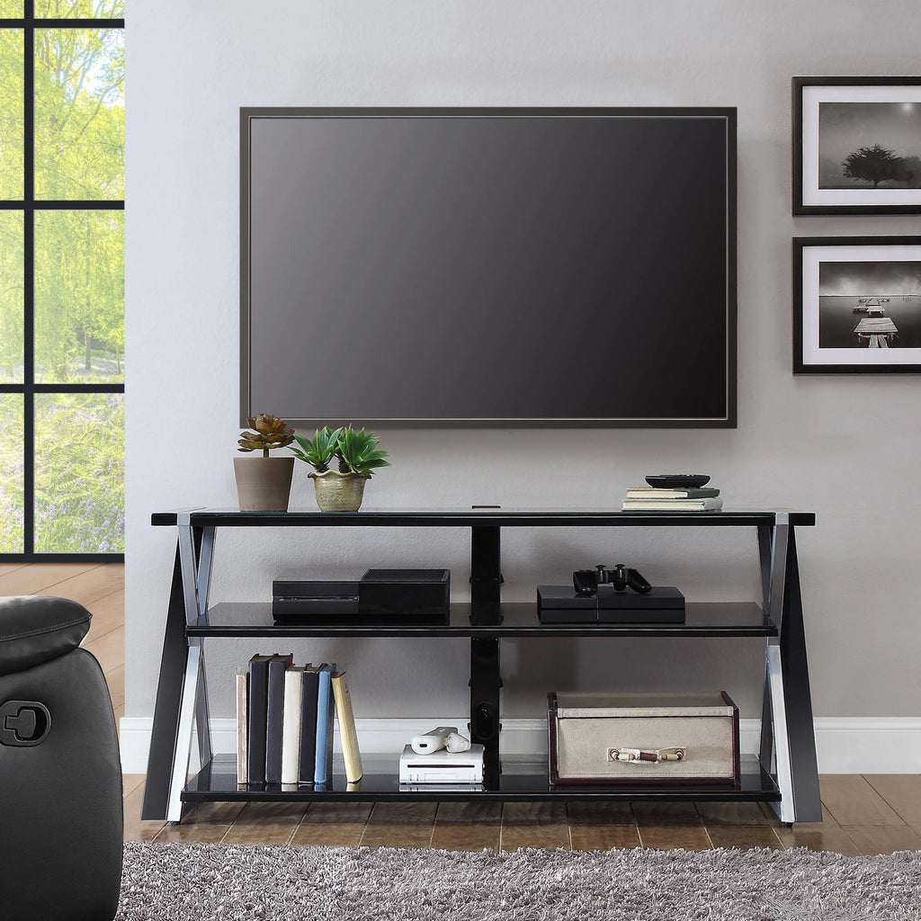 Whalen Xavier 3-in-1 Television Stand for TVs up to 70", Black
