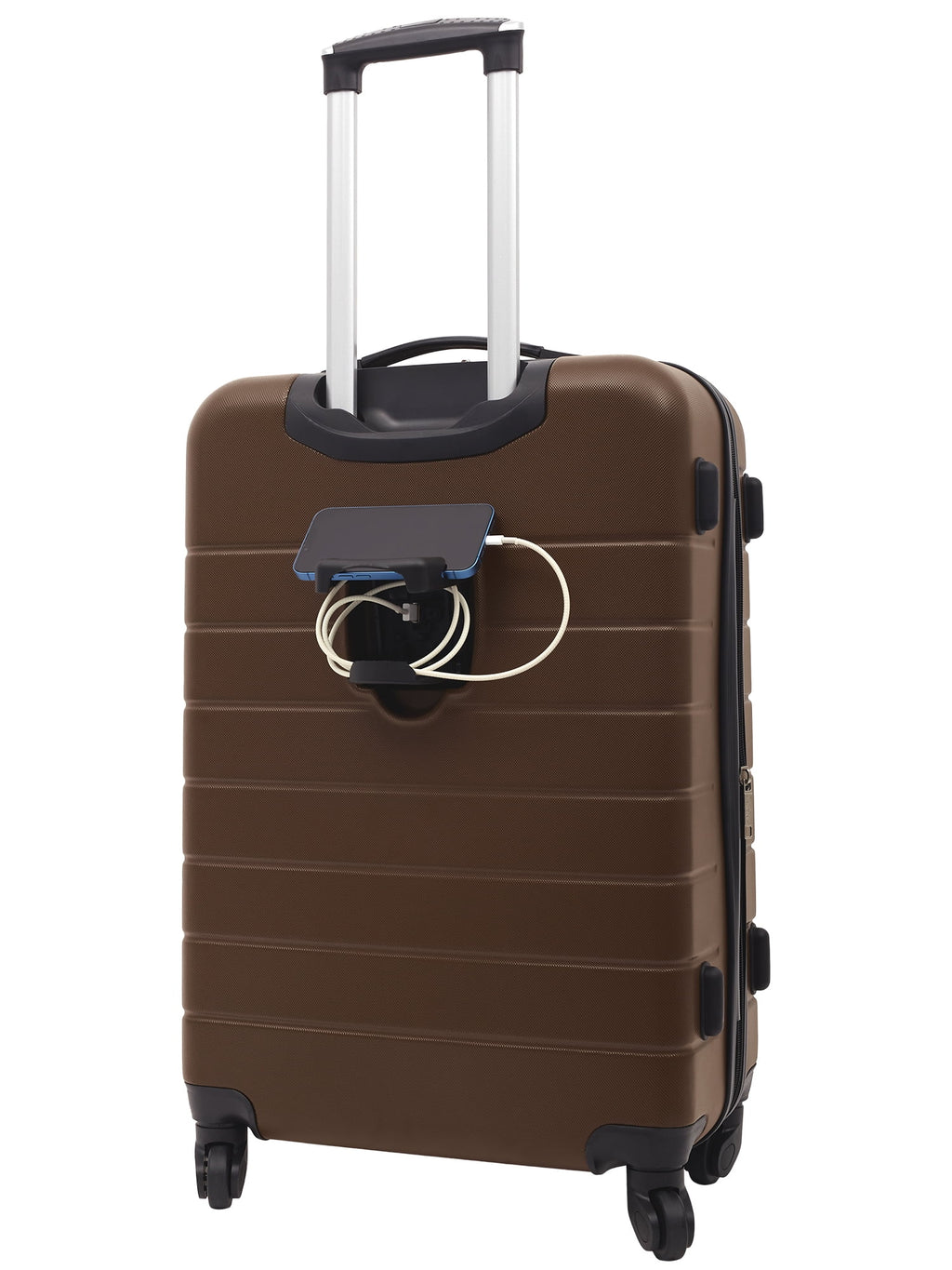 Wrangler 3 Piece Luggage Set with Cup Holder and USB Port, Olive Green