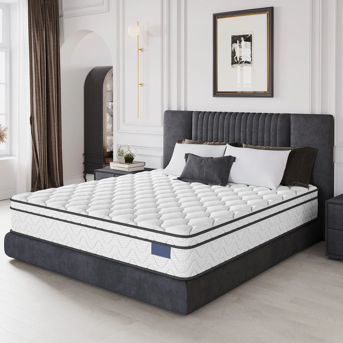 10 Inch Twin Mattress, CertiPUR-US Certified Memory Foam Hybrid Mattress in a Box, Medium Firm Bed Mattress for Kids, Teens & Adults, Neche Single Mattress with Pressure Relief & Support