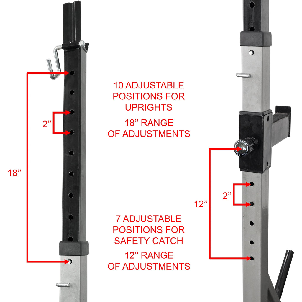 Valor Fitness BD-8 Heavy-Duty Independent Squat Stands