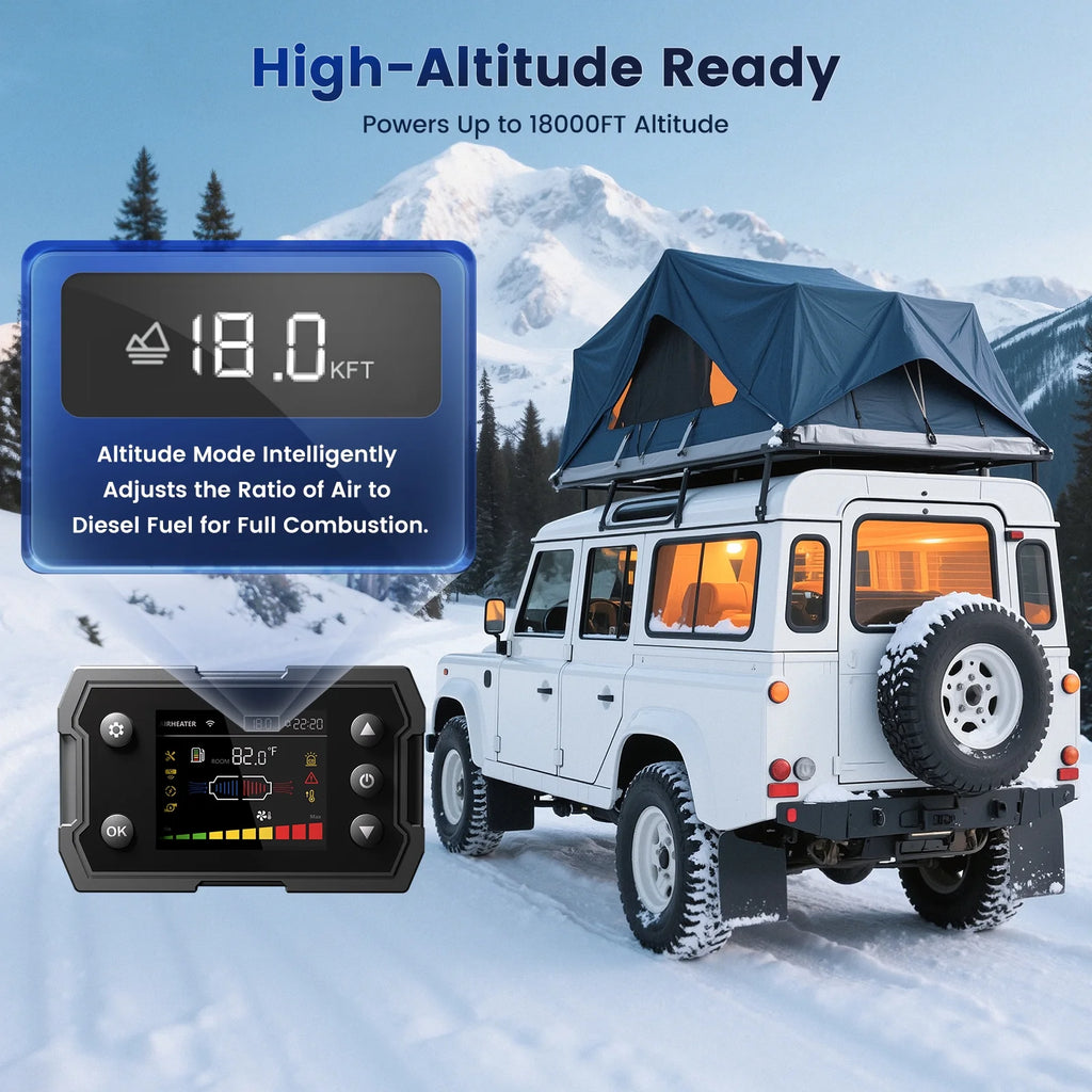 Audew  Diesel Air Heater, TB2  2025 updated 12V 8KW All-In-One Portable Handheld Toolbox with Bluetooth APP Control and adapter for Car Trucks Boat Bus RV Trailer Motor-Homes and Camper