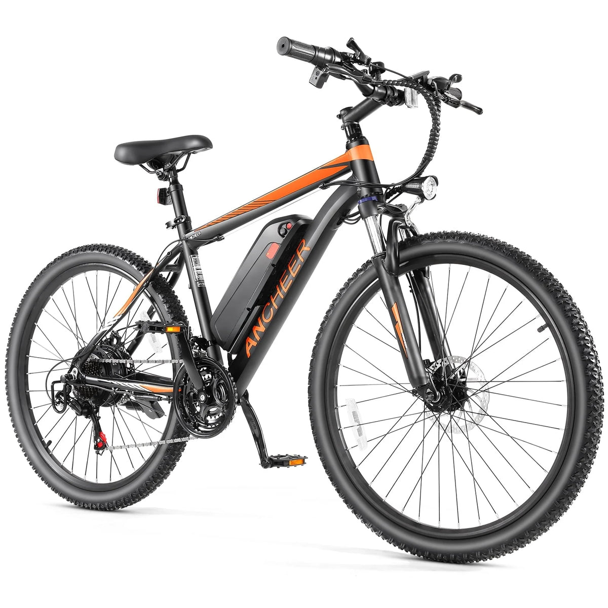 ANCHEER 26'' Electric Bike Adults/Electric Mountain Bike with 500W Motor, Up to 50 Miles commuter Ebike/Electric Bicycle with Removable 48V-7.8Ah Battery