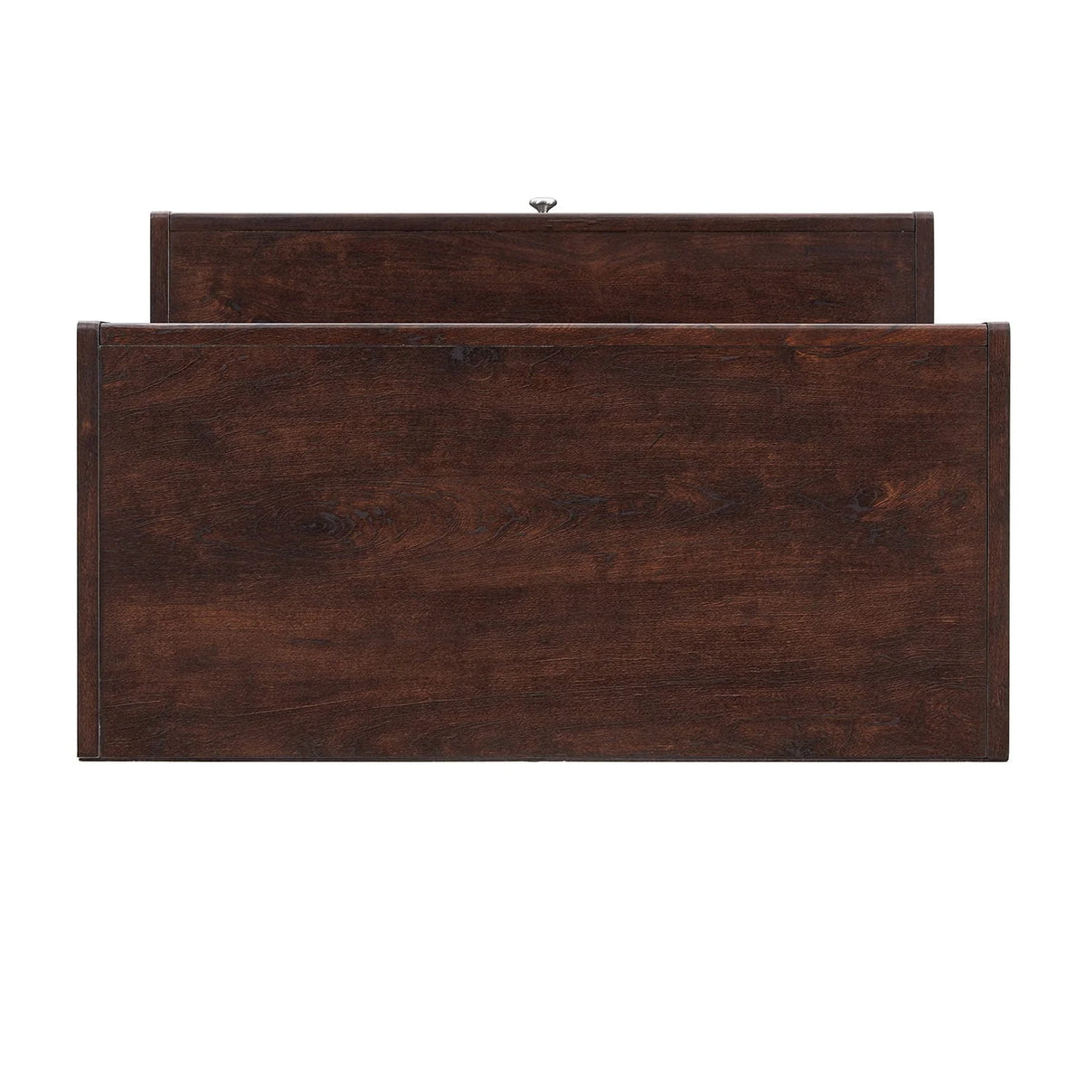 Home Source Mahogany Microwave Cart with Double Door Cabinet, 1 Drawer, and Top Shelf