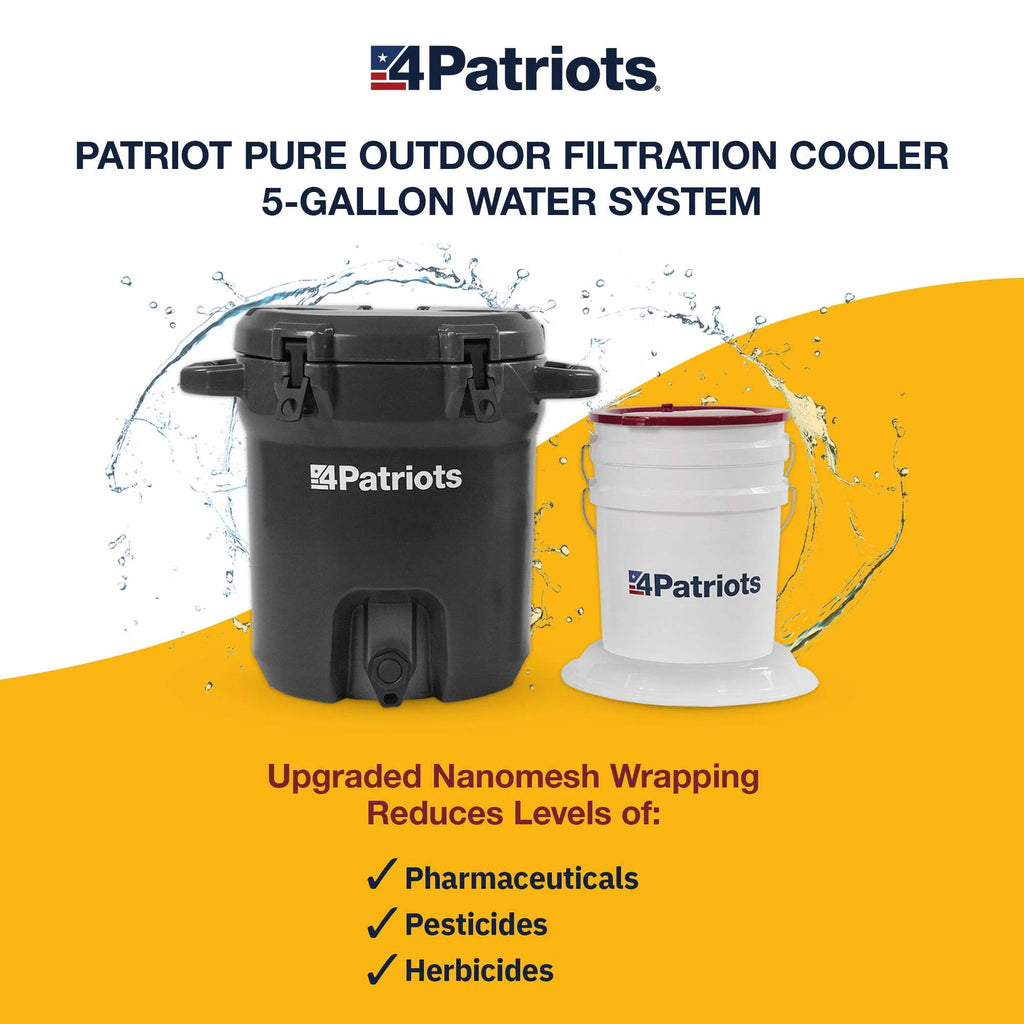 Patriot Pure Outdoor Filtration Cooler, 5-Gallon Nanomesh? Technology Targets 200+ Contaminants