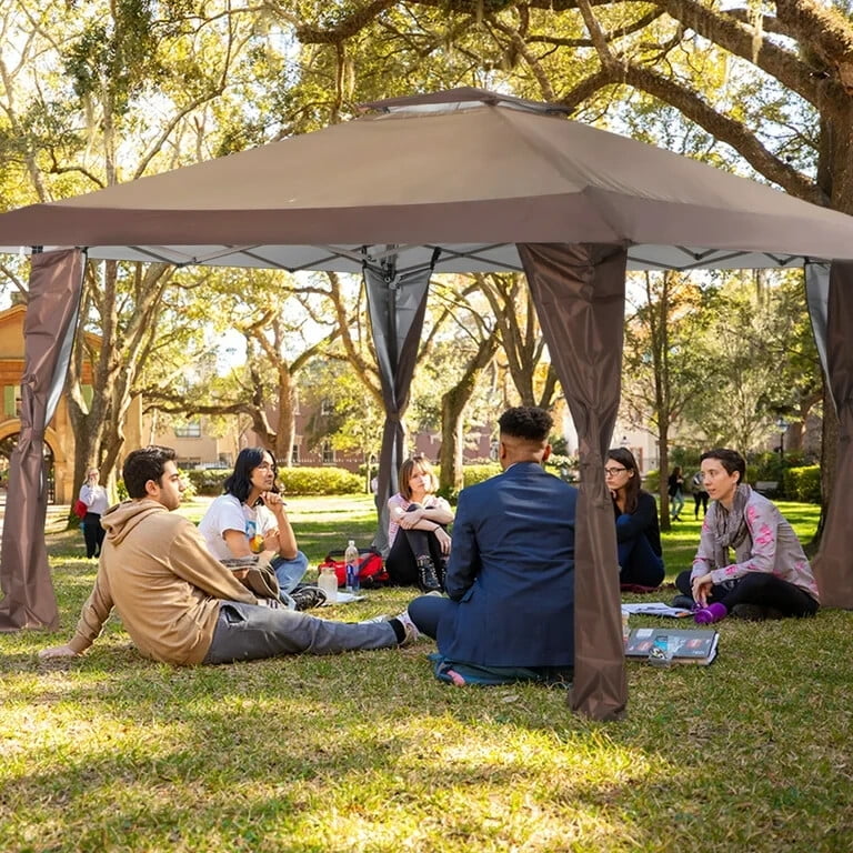 13x13ft Pop Up Canopy Outdoor Gazebo Canopy Tents for Party with Wheeled Carry