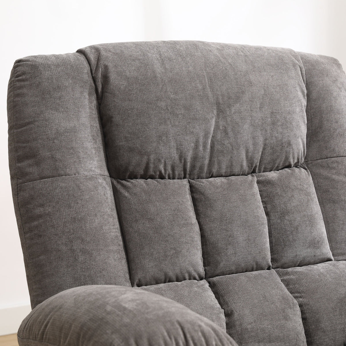 JONPONY Massage Swivel Rocker Recliner Chair with Vibration Massage and Heat Ergonomic Lounge Chair for Living Room with Rocking Function and Side Pocket, 2 Cup Holders, USB Charge Port,Grey