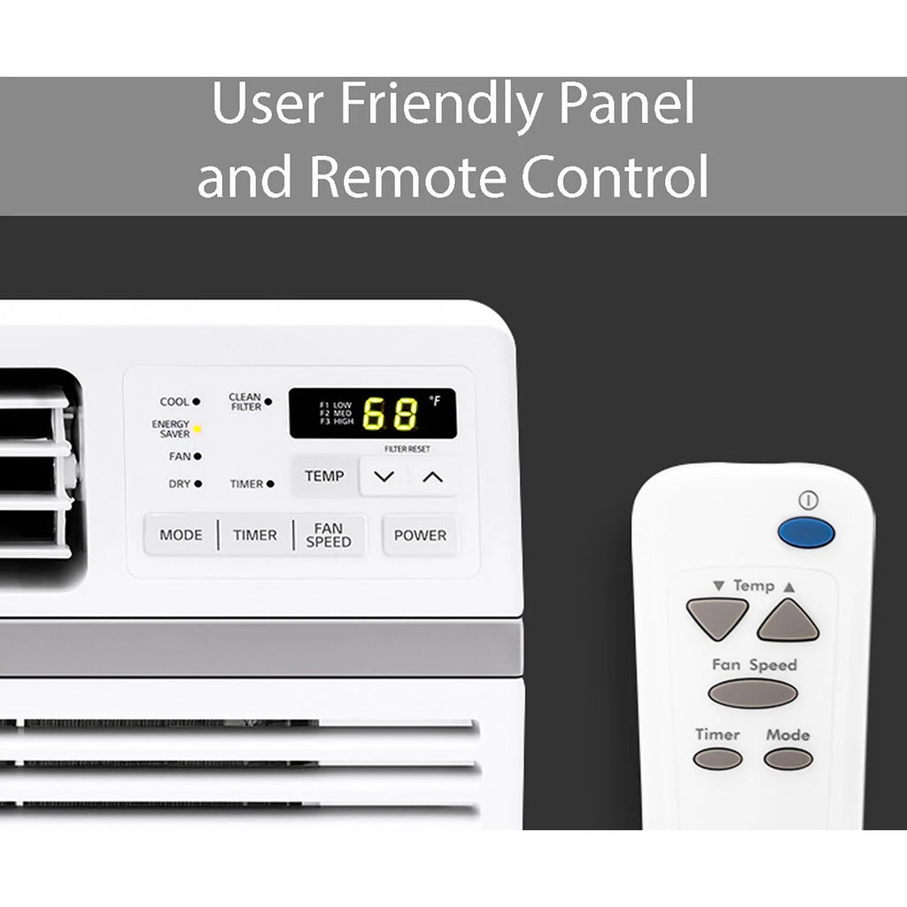 LG 8,000 BTU 340 Sq ft Window Air Conditioner with Remote Control, White, LW8016ER