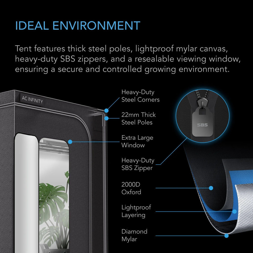 AC Infinity x Athena? Cultivator Kit, Complete 2-Plant Grow Tent System with Blended Line Fertilizer Starter Kit, Dynamic Learning AI Control with WiFi-Integrated Quiet Fans, Full Spectrum EVO Lights