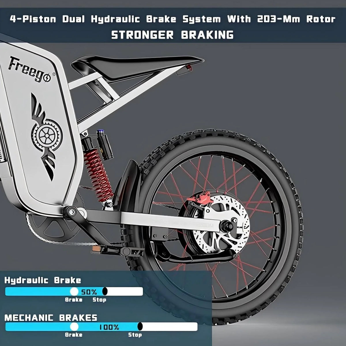 50MPH Electric Dirt Bicycle Freego X2 Pro,6000W(Peak)Motor Electric Motorcycle, Electric Bike for Adults, 60V30AH Battery, 19x2 Tire Full Suspension Hydraulic Brake Half Throttle UL2849