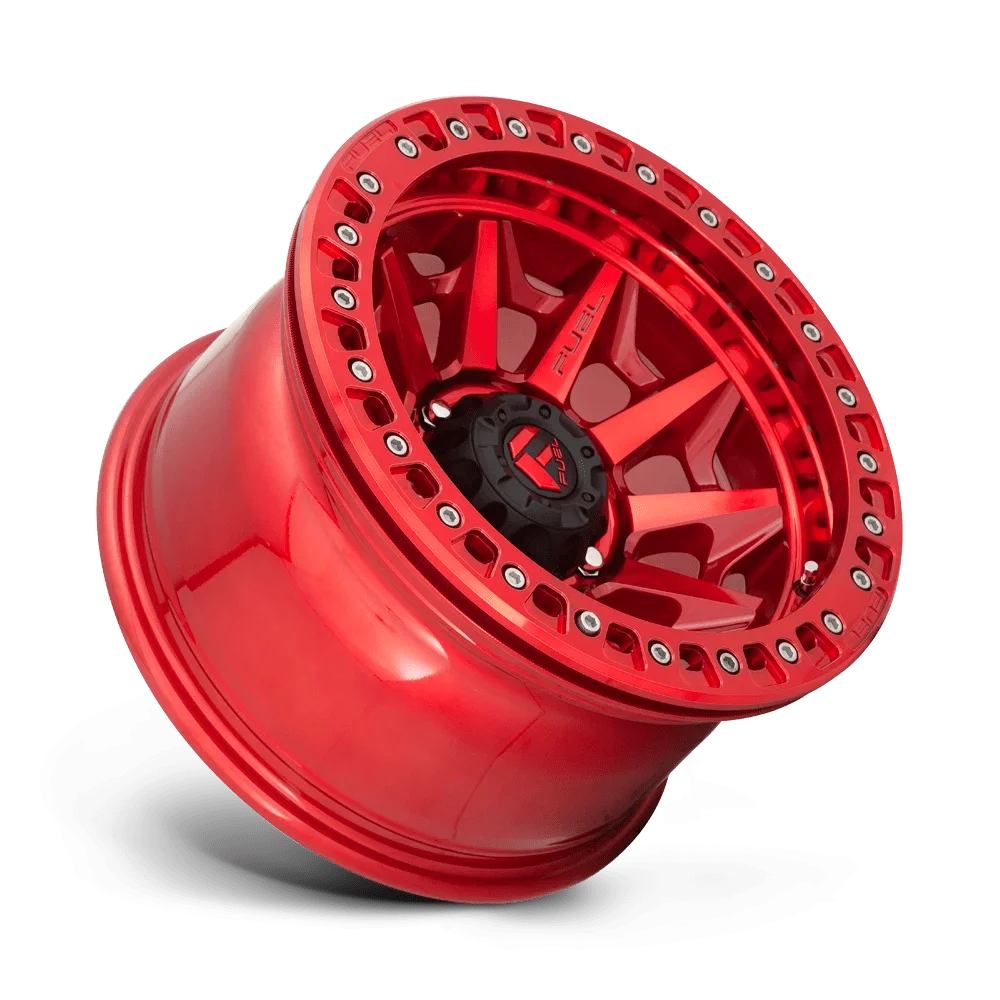 Fuel 1PC Aluminum Rim D113 COVERT BL - OFF ROAD ONLY 17X9in Candy Red Finish, D11317907545