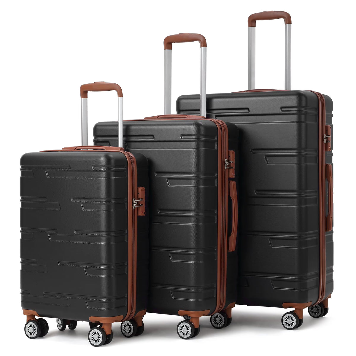 TROPOW Luggage Setss,Suitcases with Wheels,Luggage Expandable Suitcase 3 Piece Sets, Luggage Sets of 3 Piece Suitcase with Spinner Wheels, Hardshell Luggage 3 Piece Sets(20"/24"/28")