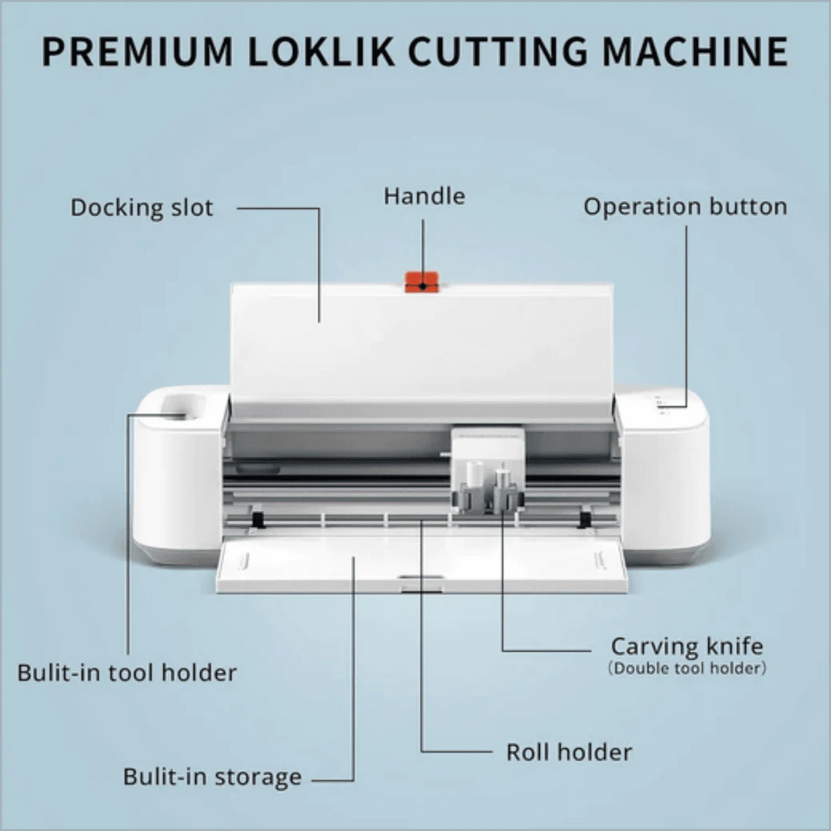 HTVRONT by LOKLiK DIY Cutting Machine for All Vinyl Crafts w/ Bluetooth & USB for Windows & Mac Vinyl Cutter Machine for Cricut Vinyl