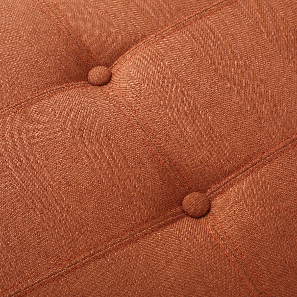 GDF Studio Valeno Mid Century Modern Fabric Tufted Storage Ottoman Bench, Light Gray and Light Brown