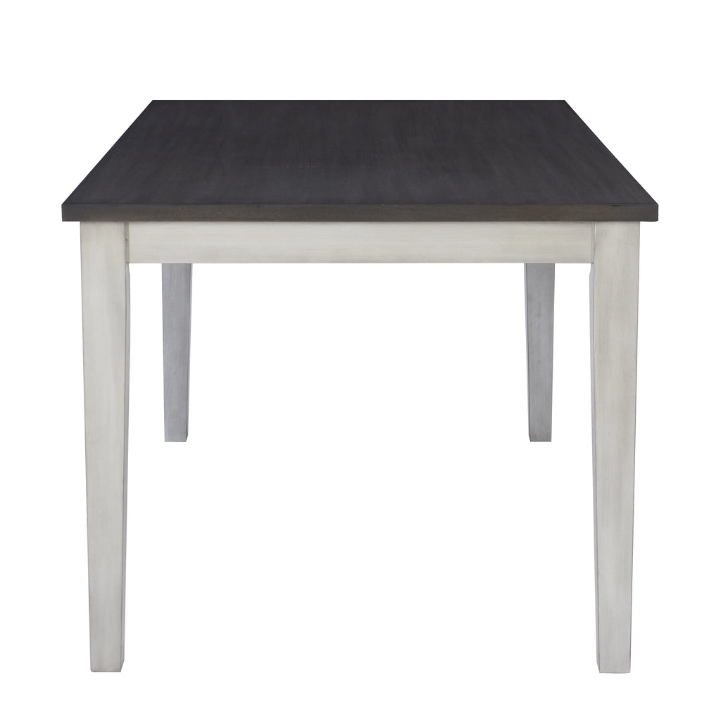 Powell Drew 7-Piece Farmhouse Acacia Dining Table with Chairs, White/Gray