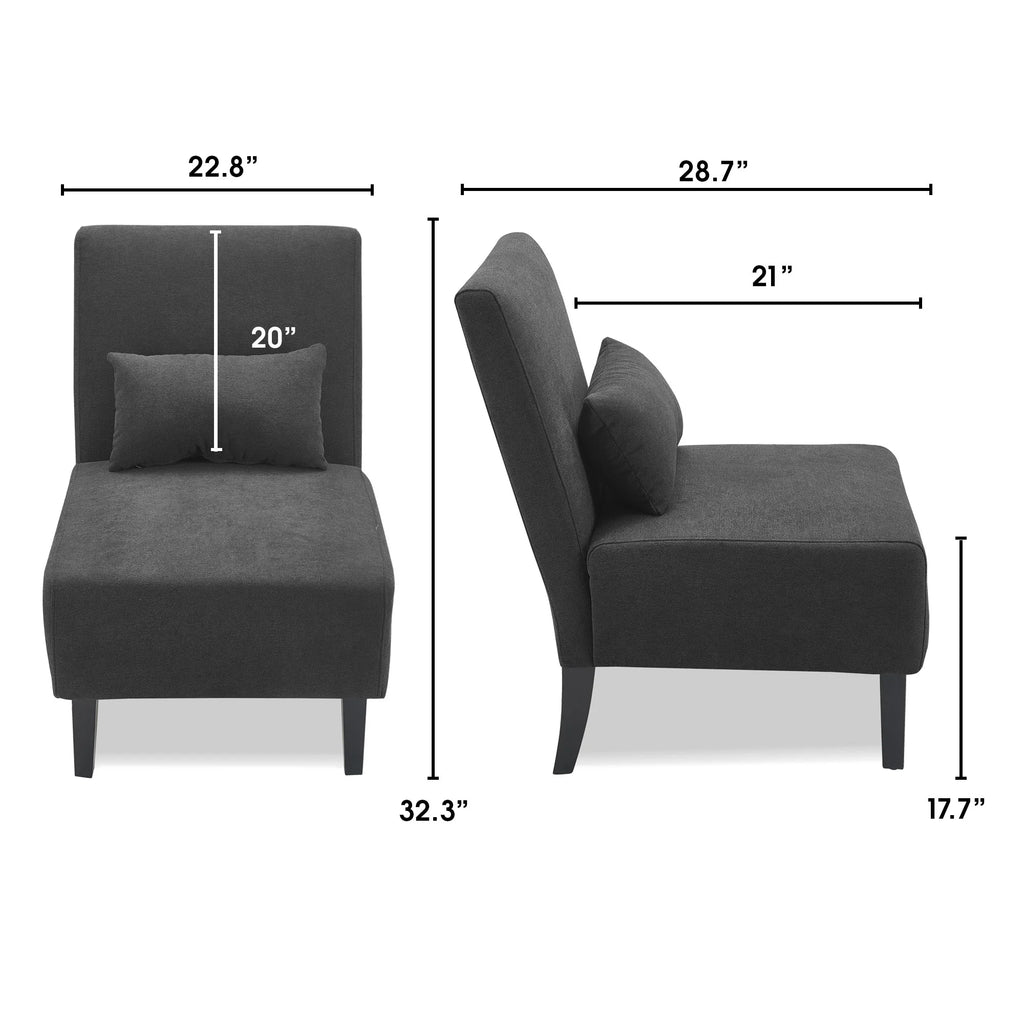 Serta Palisades Slipper Chair Pebble Gray