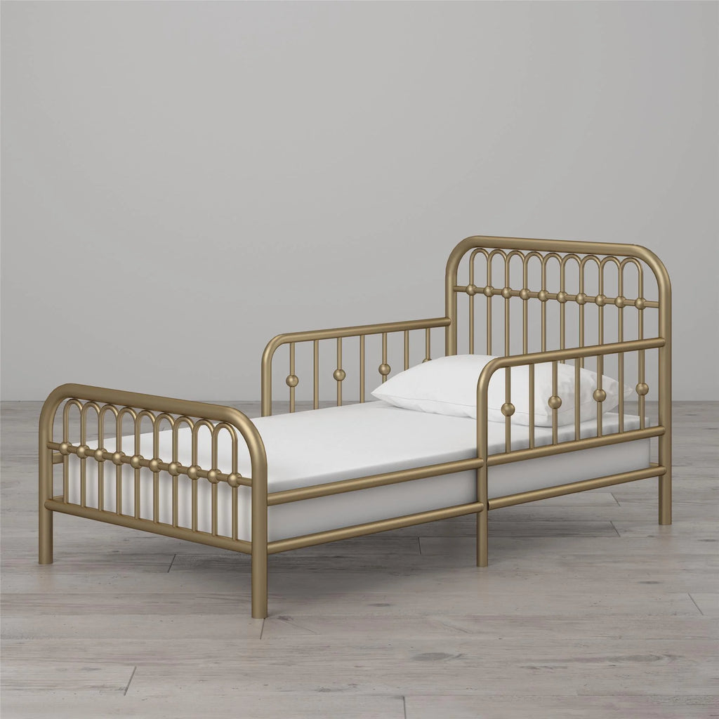 Little Seeds Monarch Hill Ivy Metal Toddler Bed, Gold