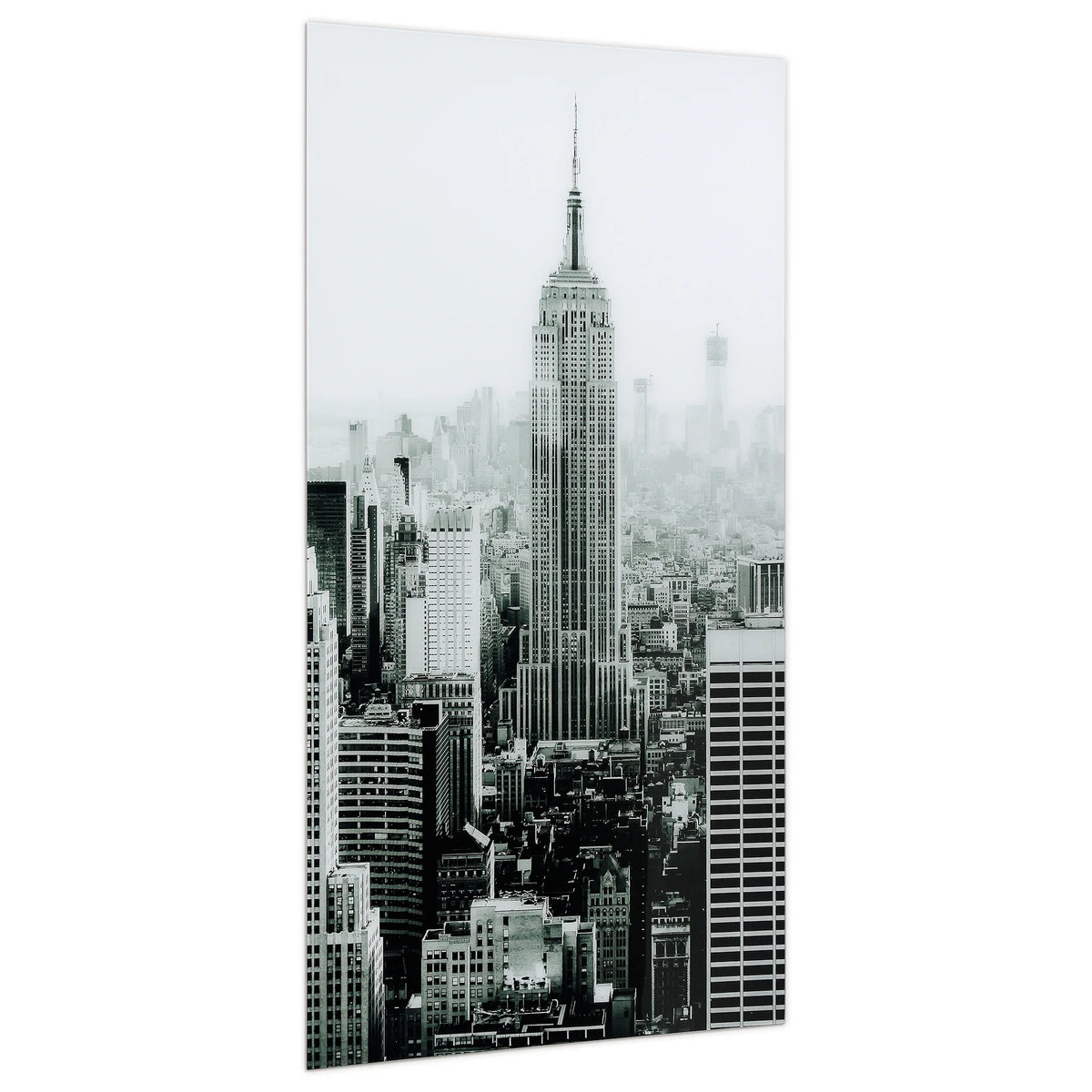 Empire Art Direct Blue Splash Frameless Free Floating Tempered Glass Panel Graphic Wall Art, 72" x 36", Ready to Hang