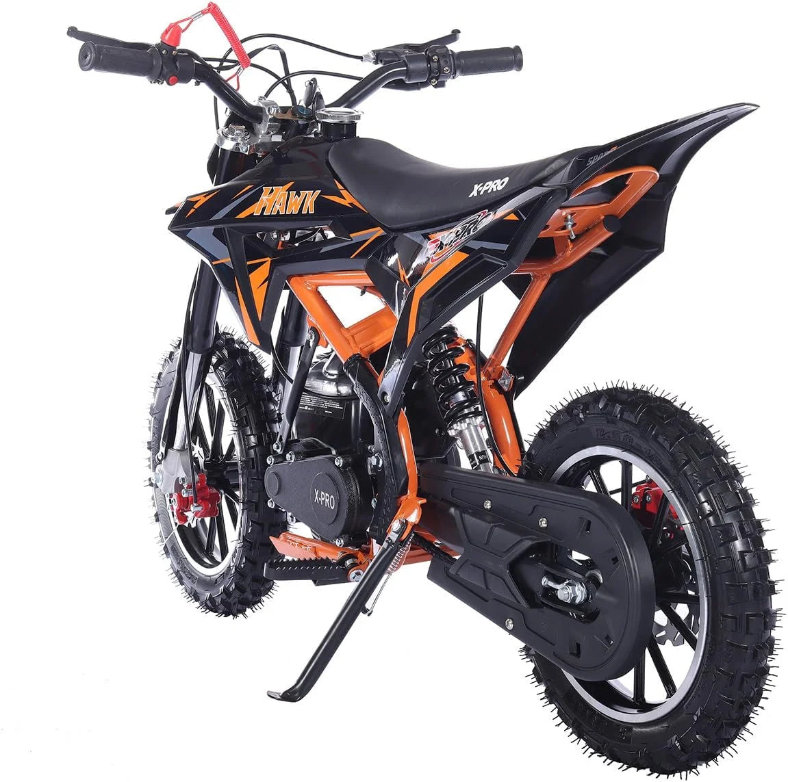X-Pro Brand New Upgraded Hawk 40cc Gas Powered 4 Stroke Mini Pit Dirt Bike with Pull Start for kids 10" Wheels