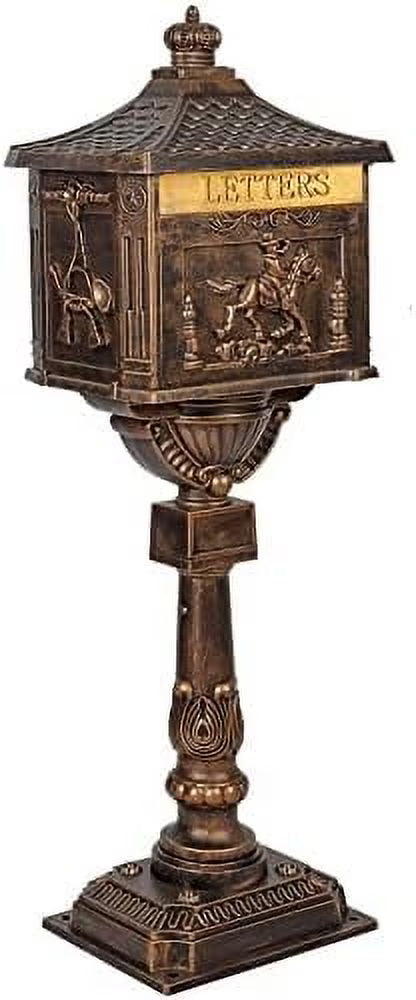 Mailbox Cast Aluminum Bronze Mail Box Postal Box Security Heavy Duty New
