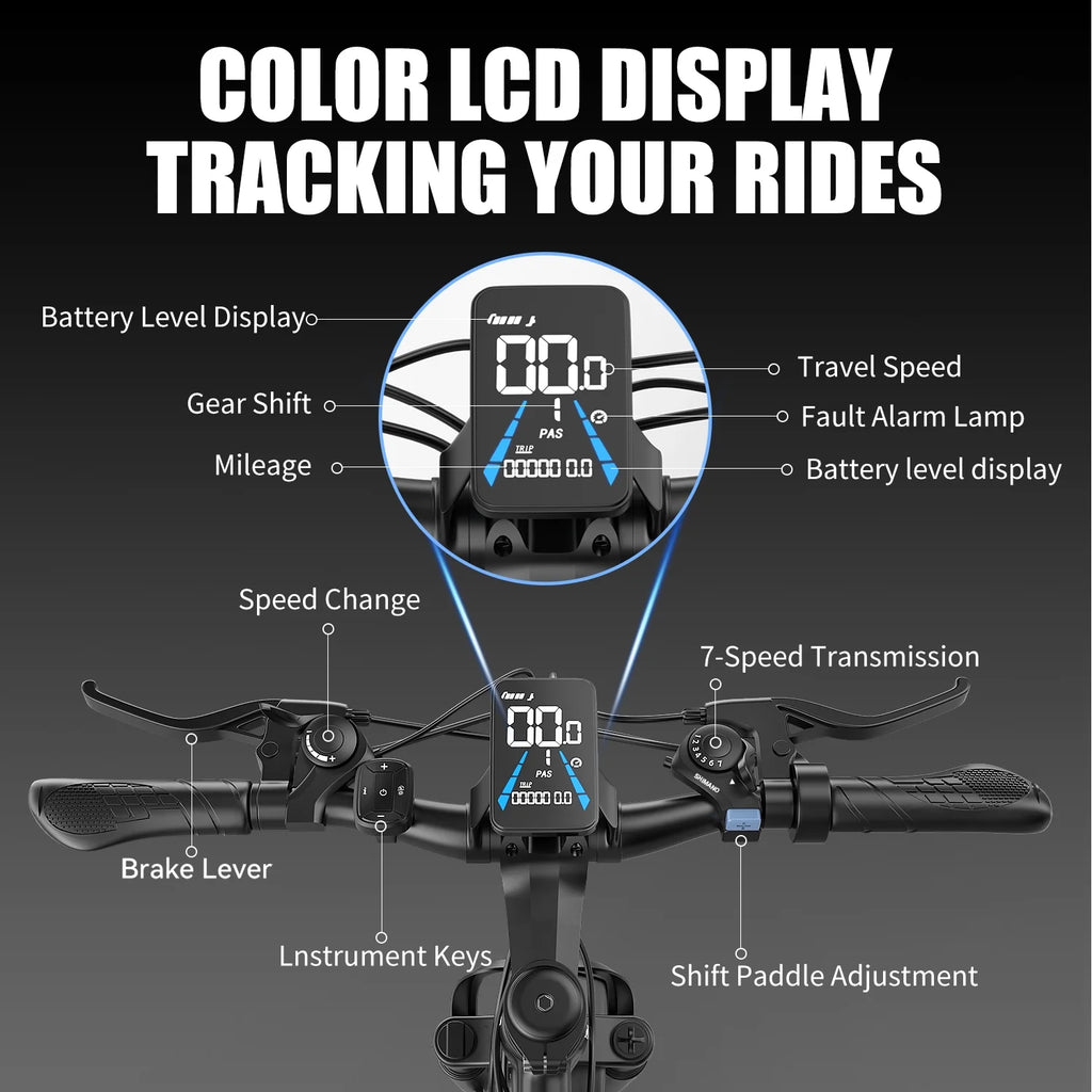 G26Electric Bike for Adults, 26" Electric Mountain Bike with 500W Peak Brushless Motor, Max 45Miles 25MPH Electric Bicycles,Removable Battery.