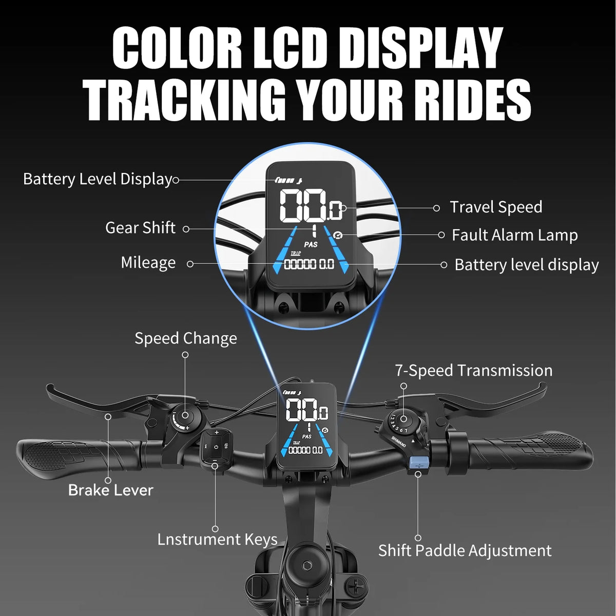 G26Electric Bike for Adults, 26" Electric Mountain Bike with 500W Peak Brushless Motor, Max 45Miles 25MPH Electric Bicycles,Removable Battery.
