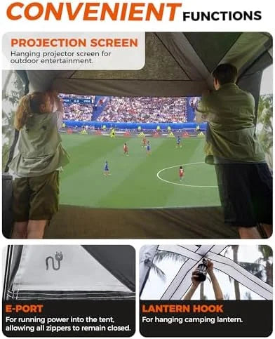 SUV Tent, Instant 6-8 Person Waterproof & Windproof Tailgate Car Camping Tent with Movie Screen for Family Camping & Outdoor Adventures