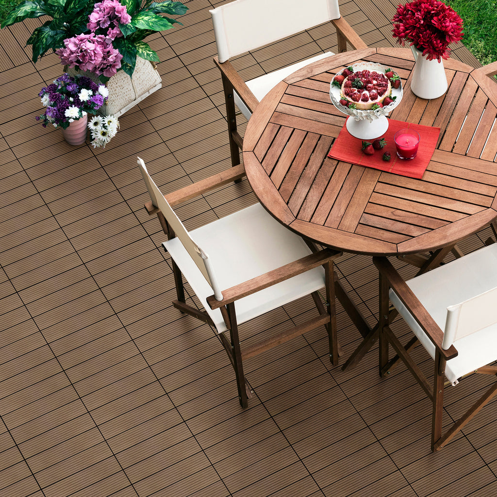 Golden Select WPC 12' x 12” Deck Tiles, 24 Tiles