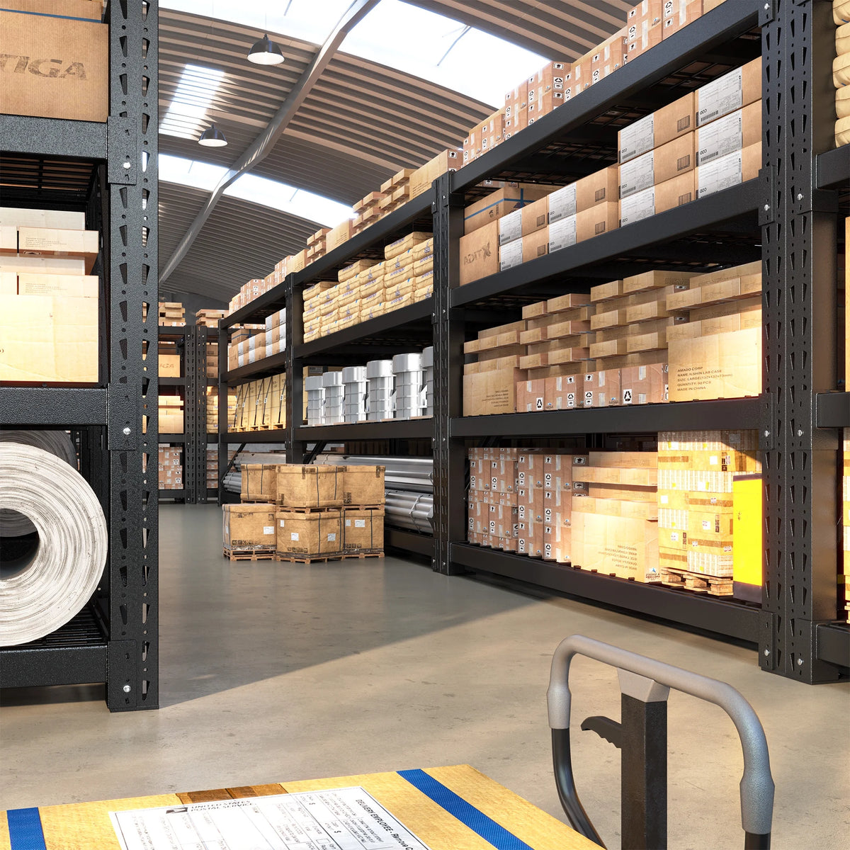 REIBII 11000LBS Heavy Duty Industrial Shelving Unit for Garage Storage,Shop,Warehouse,Basement,Commercial,60"W x 24"D x 72"H