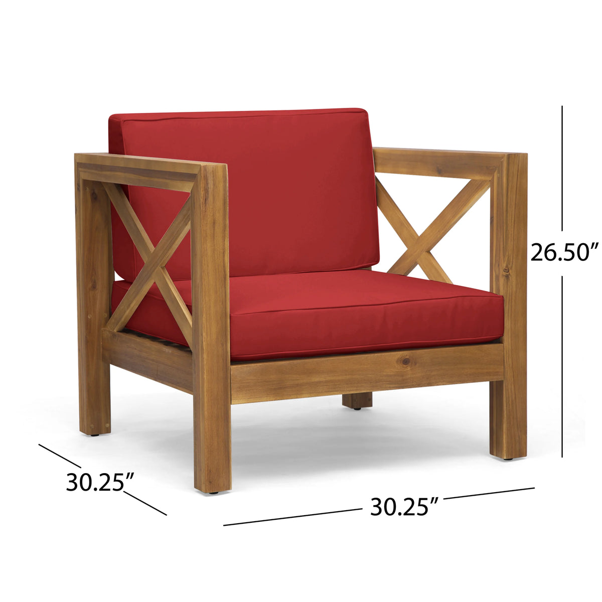 Outdoor Acacia Club Chairs