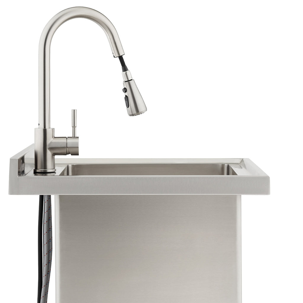 TRINITY 18” x 16” x 13” Stainless Steel Utility Sink with Pull-out Faucet