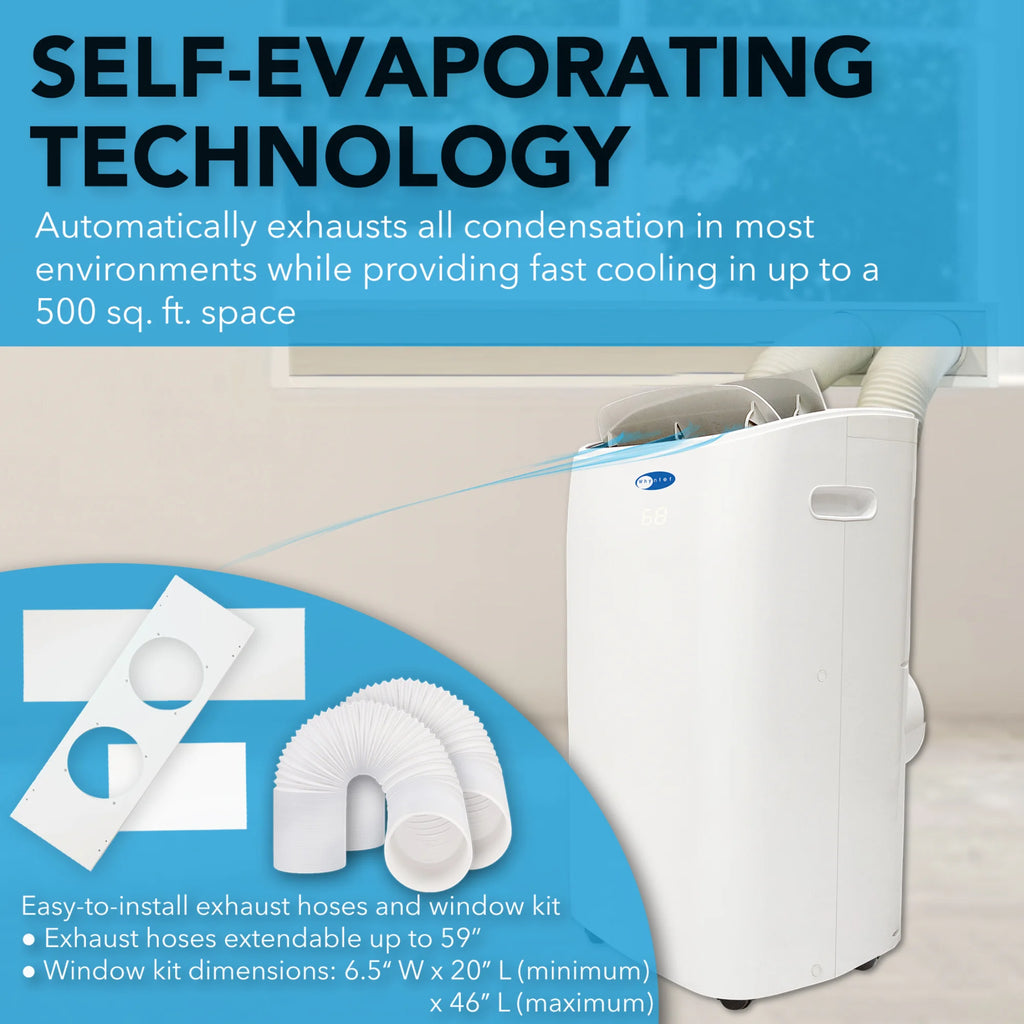 Whynter 14000 BTU Air Conditioner, Dehumidifier, Heater and Fan with HEPA and Carbon Filter for 500 sq ft