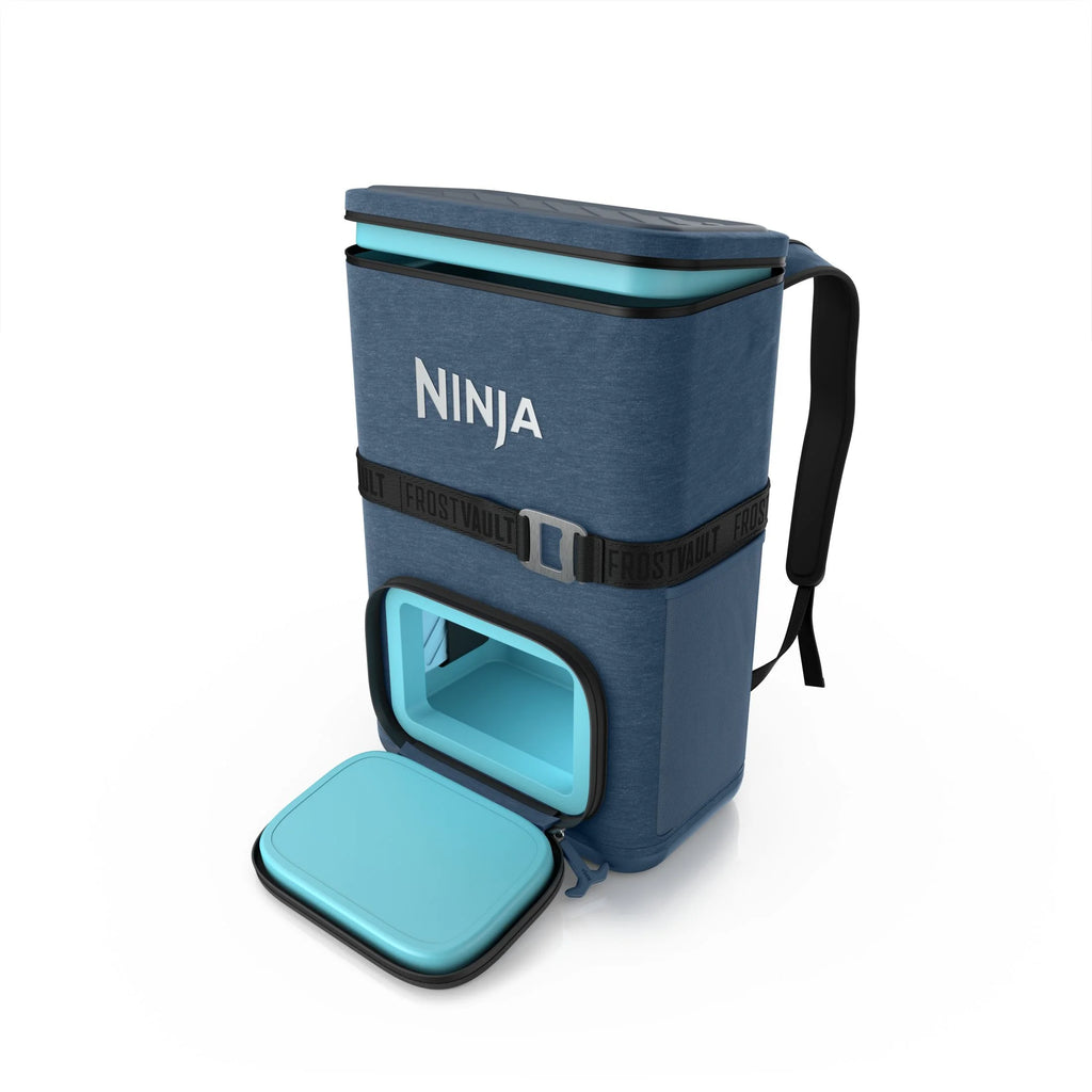 Ninja Outdoor FrostVault Go 24-Can Soft Cooler with Cold Dry Zone, Lakeshore Blue - FF124NV